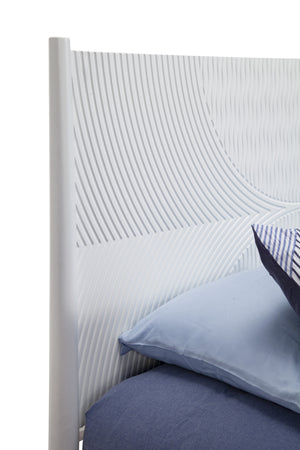 Homeroots White Solid Wood California King Bed Frame  Wood 524807