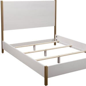 Homeroots Natural California King Bed Frame - Elegant Solid Wood & Upholstered Design For Cozy Bedrooms  Wood 524810