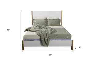 Homeroots Natural King Bed Frame – Stylish Solid Wood & Upholstered Design For Ultimate Comfort & Quality Sleep  Wood 524811