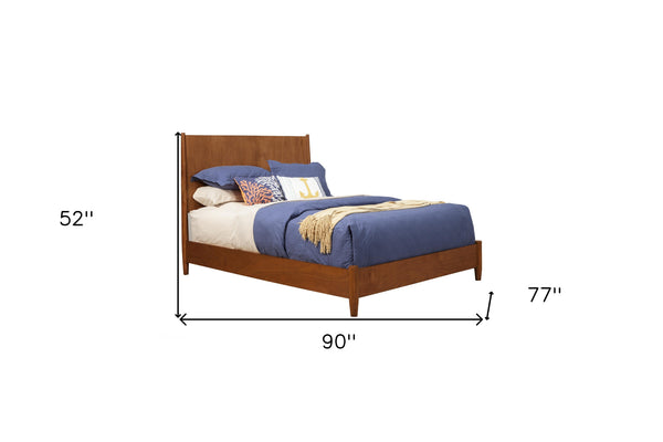 Homeroots Brown Wood California King Bed Frame  Wood 524813