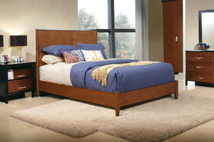Homeroots Brown Wood King Bed Frame  Wood 524814