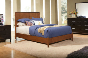 Homeroots Brown Wood King Bed Frame  Wood 524814
