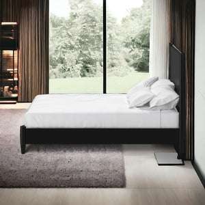 Homeroots Black Wood California King Bed Frame  Wood 524816