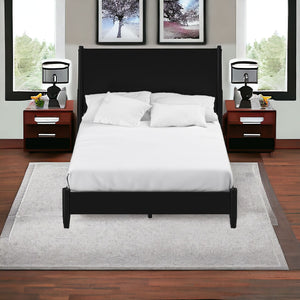 Homeroots Black Wood California King Bed Frame  Wood 524816