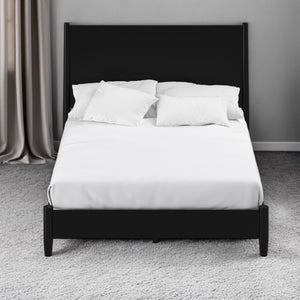 HomeRoots Black Solid Wood California King Bed Frame – Timeless Mahogany Design for Ultimate Comfort & Style 524816