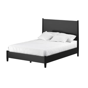 HomeRoots Black Solid Wood California King Bed Frame – Timeless Mahogany Design for Ultimate Comfort & Style 524816
