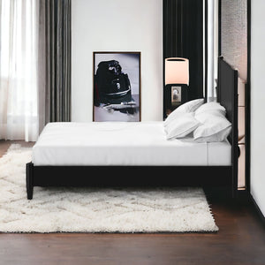 Homeroots Black Wood California King Bed Frame  Wood 524816