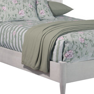 Homeroots Gray Solid Wood Queen Bed Frame - Stylish Mid-century Design, Durable Comfort For Your Bedroom Retreat  Wood 524818