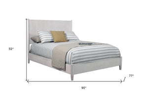 Homeroots Gray Wood California King Bed Frame  Wood 524819