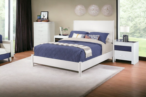 Homeroots White Wood California King Bed Frame  Wood 524822