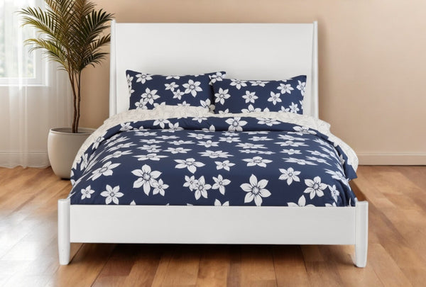 HomeRoots White Solid Wood California King Bed Frame - Mid-Century Modern Design for Tall Sleepers, Sturdy Support 524822