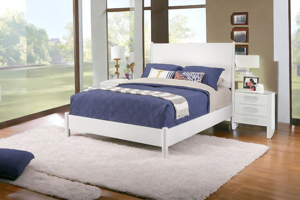 Homeroots White Wood California King Bed Frame  Wood 524822