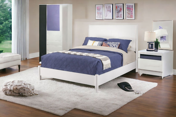 Homeroots White Wood California King Bed Frame  Wood 524822