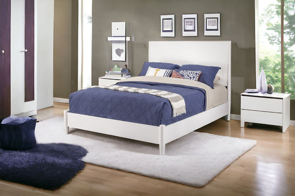 Homeroots White Wood California King Bed Frame  Wood 524822