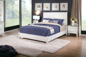 Homeroots White Wood California King Bed Frame  Wood 524822