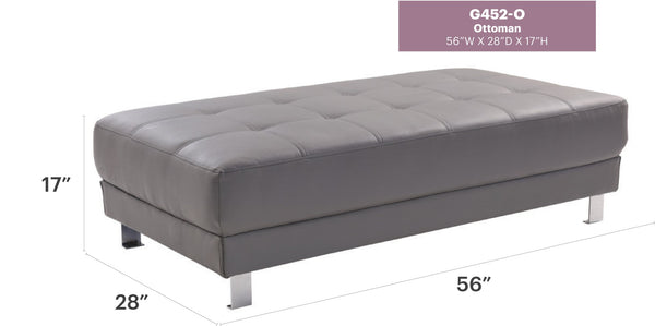 English Elm Stylish Teal Upholstered Bench Ottoman for Living Room Seating and Everyday Use B078108249