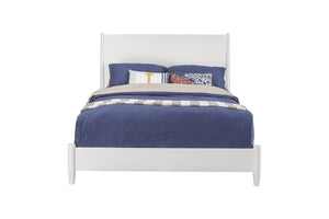 Homeroots White Wood King Bed Frame  Wood 524823