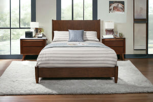 Homeroots Brown Wood King Bed Frame  Wood 524826