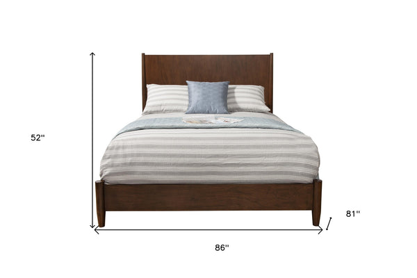 Homeroots Brown Wood King Bed Frame  Wood 524826