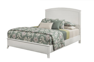 Homeroots White Solid Wood California King Bed Frame - Stylish Comfort For A Cozy And Inviting Bedroom Retreat  Wood 524827