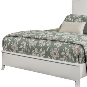Homeroots White Solid Wood King Bed Frame - Luxurious Design For Ultimate Comfort & Stylish Bedroom Oasis  Wood 524828