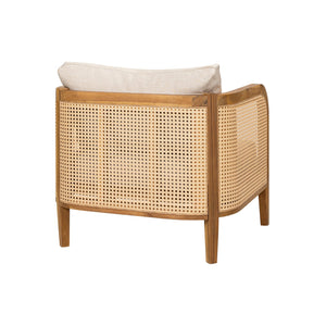 English Elm Christopher Knight Home® - Kirkby Outdoor Cushioned Arm Chair – Timeless Acacia Wood & Wicker Design For Lasting Comfort N775P265894T