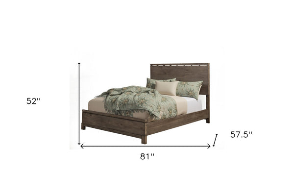 Homeroots Gray Distressed Solid Wood Full Bed Frame – Stylish, Durable, And Perfect For Cozy Bedroom Retreats!  Wood 524832