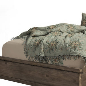 Homeroots Gray Distressed Solid Wood Full Bed Frame – Stylish, Durable, And Perfect For Cozy Bedroom Retreats!  Wood 524832