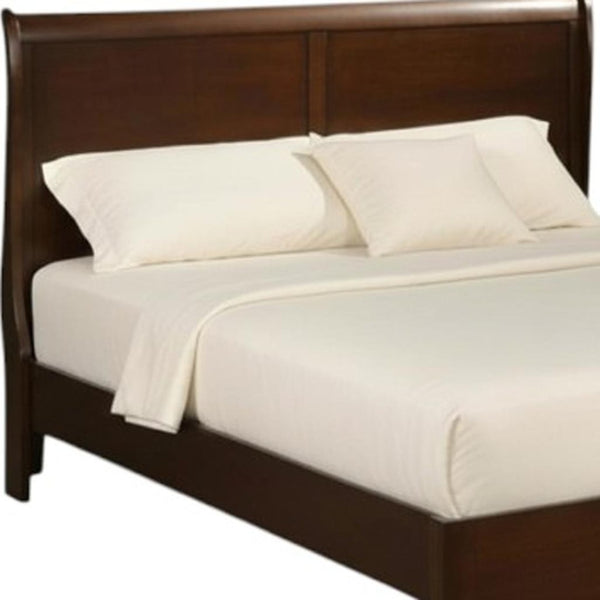 HomeRoots Brown Wood California King Bed Frame - Elegant Design, Durable Construction, Complete Your Bedroom Oasis! 524835