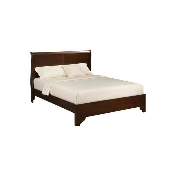 HomeRoots Brown Wood California King Bed Frame - Elegant Design, Durable Construction, Complete Your Bedroom Oasis! 524835