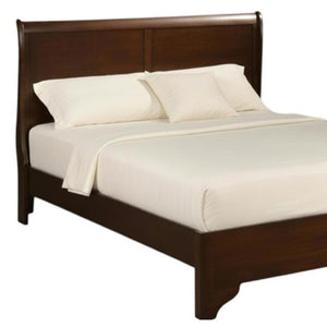 HomeRoots Brown Wood California King Bed Frame - Elegant Design, Durable Construction, Complete Your Bedroom Oasis! 524835