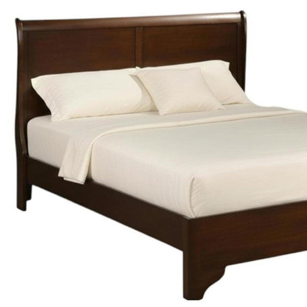 HomeRoots Brown Wood California King Bed Frame - Elegant Design, Durable Construction, Complete Your Bedroom Oasis! 524835