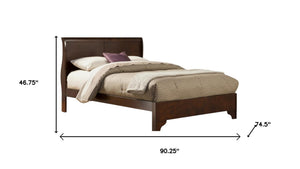 HomeRoots Brown Wood California King Bed Frame - Elegant Design, Durable Construction, Complete Your Bedroom Oasis! 524835