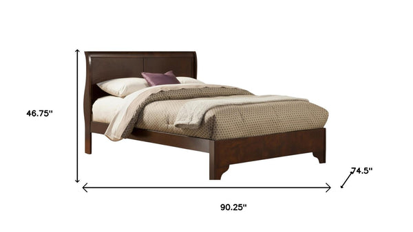 HomeRoots Brown Wood California King Bed Frame - Elegant Design, Durable Construction, Complete Your Bedroom Oasis! 524835