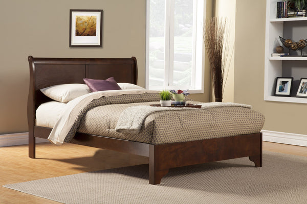 HomeRoots Brown Wood King Bed Frame - Elegant Design, Sturdy Construction & Warm Finish for Timeless Decor 524836