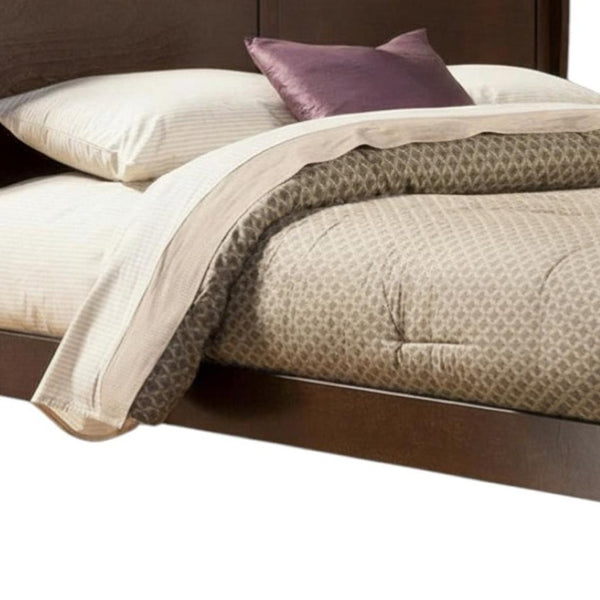 HomeRoots Brown Wood King Bed Frame - Elegant Design, Sturdy Construction & Warm Finish for Timeless Decor 524836
