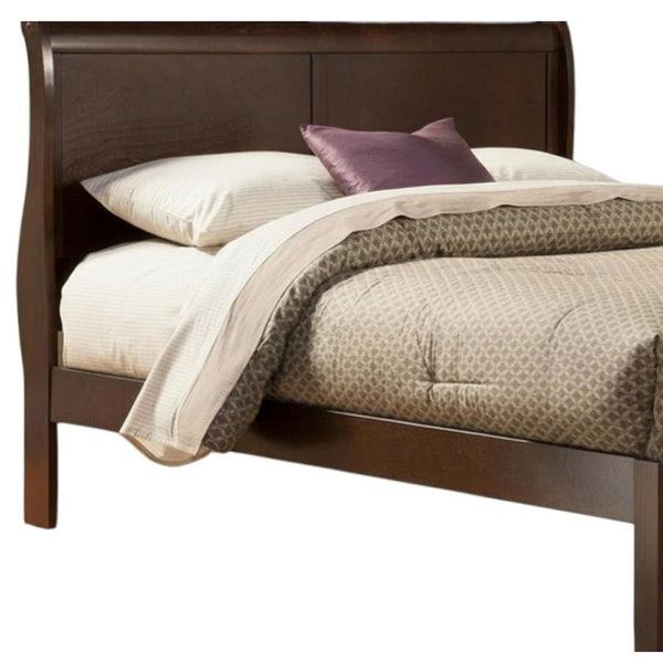 HomeRoots Brown Wood King Bed Frame - Elegant Design, Sturdy Construction & Warm Finish for Timeless Decor 524836