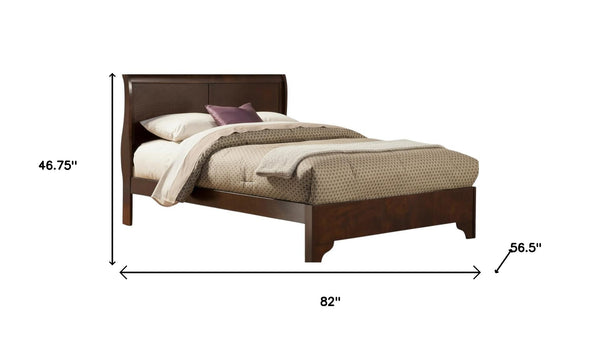 HomeRoots Brown Wood Full Bed Frame - Timeless Design with Durable Support for a Cozy and Inviting Bedroom 524837