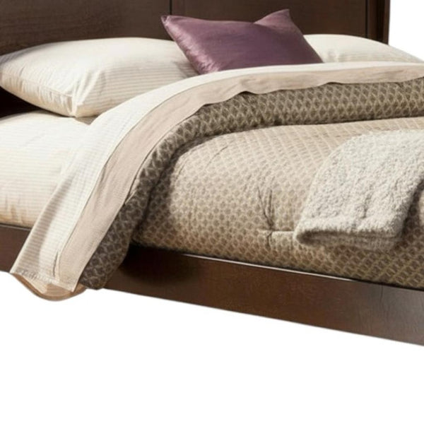 HomeRoots Brown Wood Queen Bed Frame – Elegant Design, Durable Construction, Perfect for Cozy Bedroom Retreats! 524838