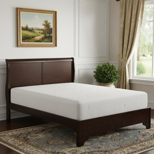 HomeRoots Brown Wood Queen Bed Frame – Elegant Design, Durable Construction, Perfect for Cozy Bedroom Retreats! 524838