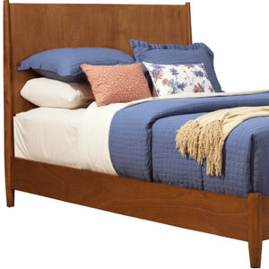 Homeroots Brown Solid Wood Full Bed Frame - Mid-century Style For A Cozy And Stylish Bedroom Retreat  Wood 524840