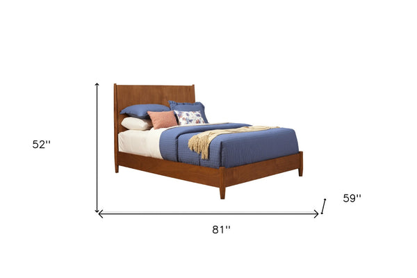 Homeroots Brown Solid Wood Full Bed Frame - Mid-century Style For A Cozy And Stylish Bedroom Retreat  Wood 524840