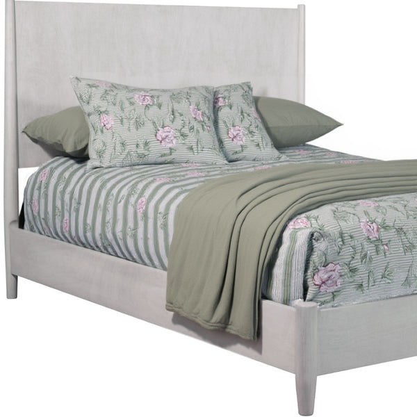 Homeroots Gray Solid Wood Full Bed Frame - Mid-century Inspired Design For A Stylish And Cozy Bedroom Retreat  Wood 524842