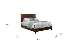 Homeroots Brown Solid Wood Full Bed Frame - Mid-century Style For A Cozy And Stylish Bedroom Retreat  Wood 524844