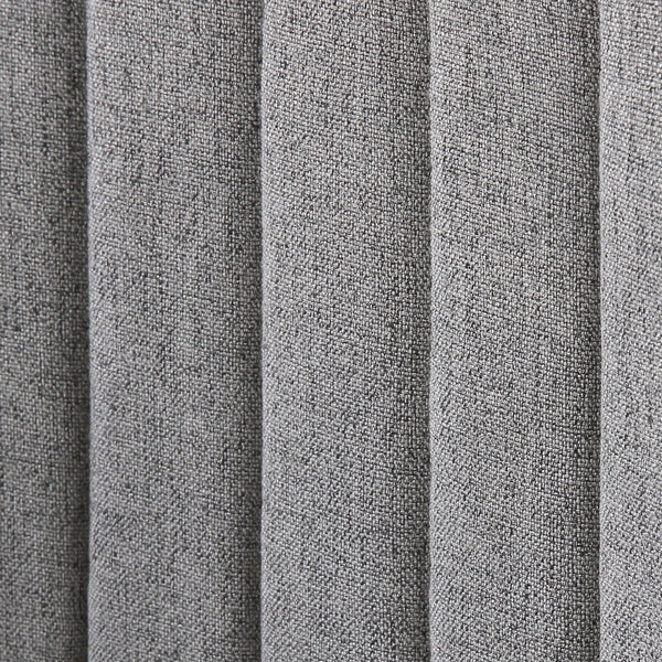 Homeroots 23" Gray Fabric And Natural Swivel Arm Chair   524856