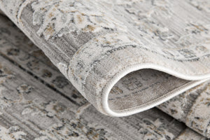 Homeroots 4' X 6' Gray Oriental Washable Non Skid Area Rug  Other Material 524872