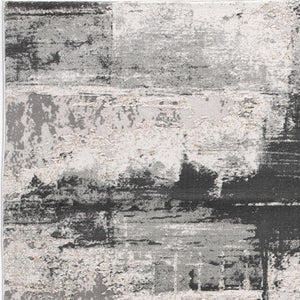 Homeroots 4' X 6' Gray Abstract Washable Non Skid Area Rug  Other Material 524874