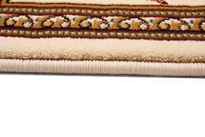 Homeroots 10' X 13' Beige And Ivory Oriental Washable Non Skid Area Rug  Other Material 524875