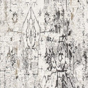 Homeroots 13' Gray And Ivory Oriental Washable Non Skid Runner Rug  Polyester 524877