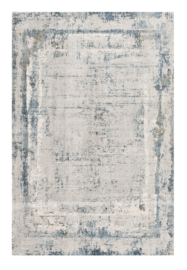 Homeroots 13' Gray And Ivory Abstract Distressed Runner Rug  Polyester 524900
